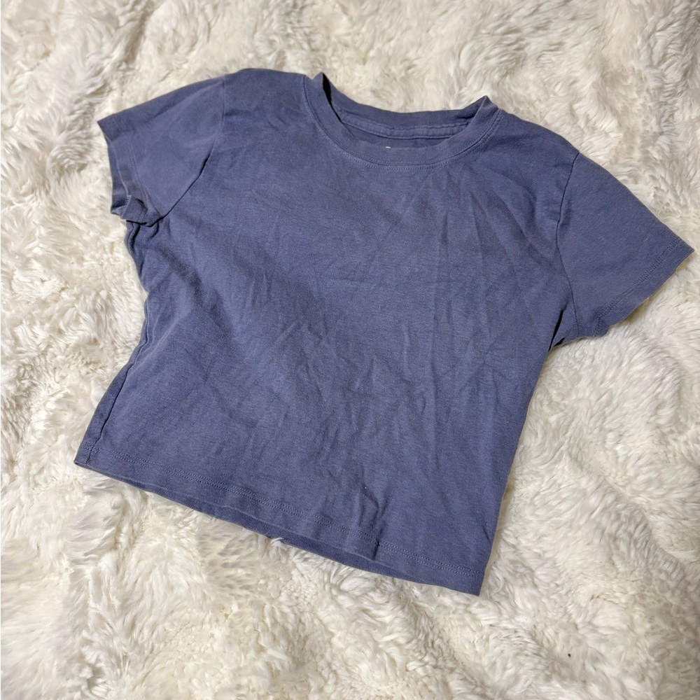 Hollister Blue Baby Tee Crop
